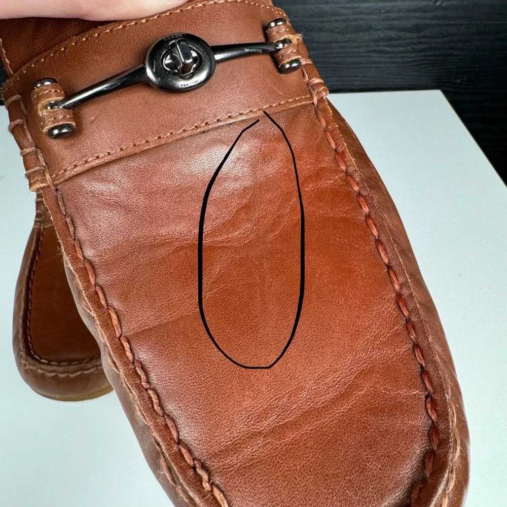 Coach Mott Driver FG2984 Brown Leather Loafer Dress Shoes Mens Size 10.5 D